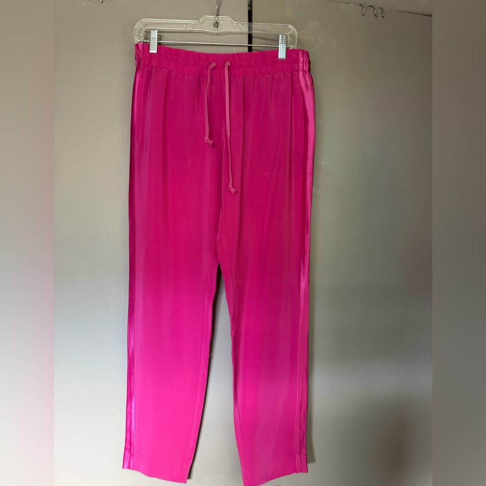 Elizabeth and James Fuchsia Satin Jogger Pants